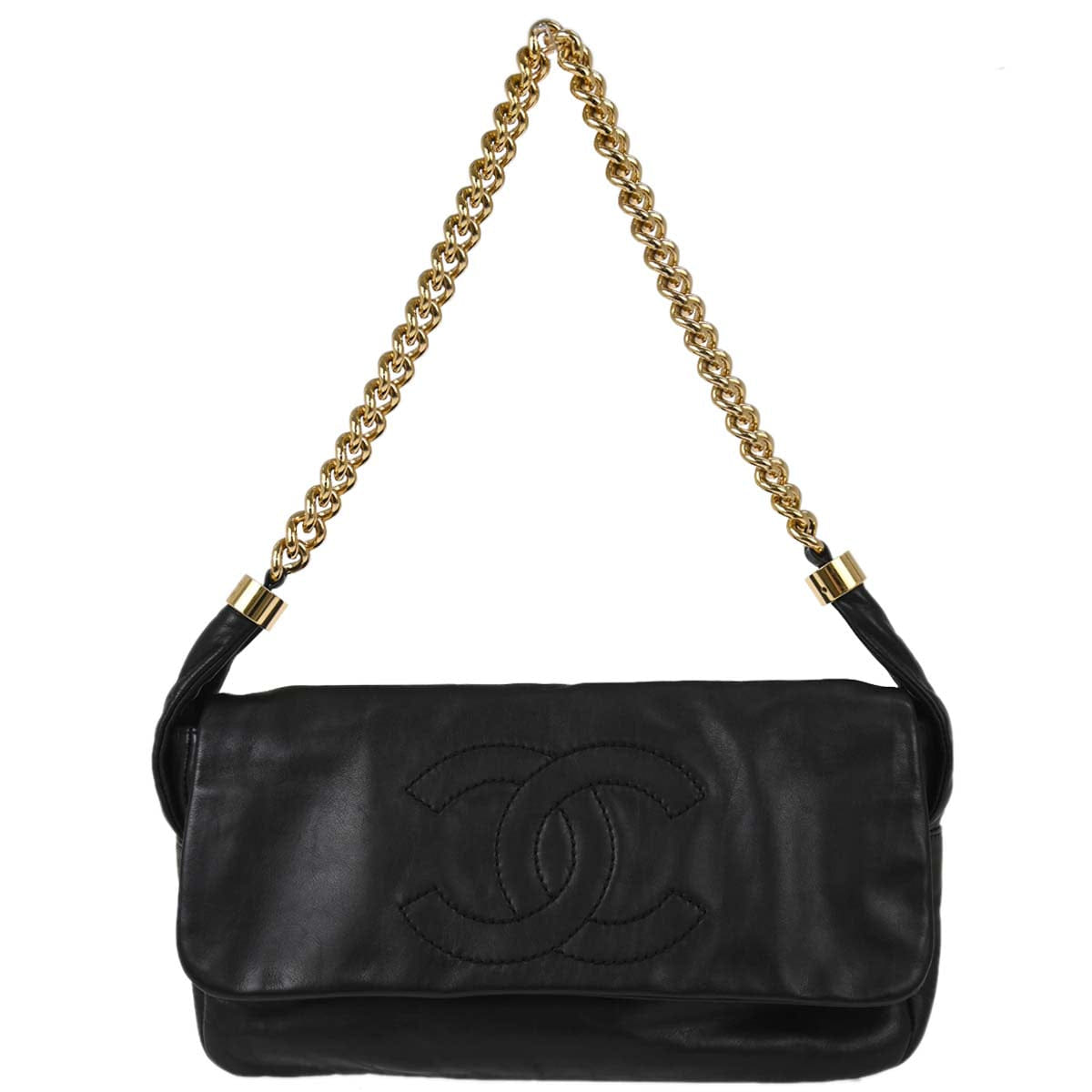 Chanel 2008 - 2009 Black Lambskin Rodeo Drive Shoulder Bag