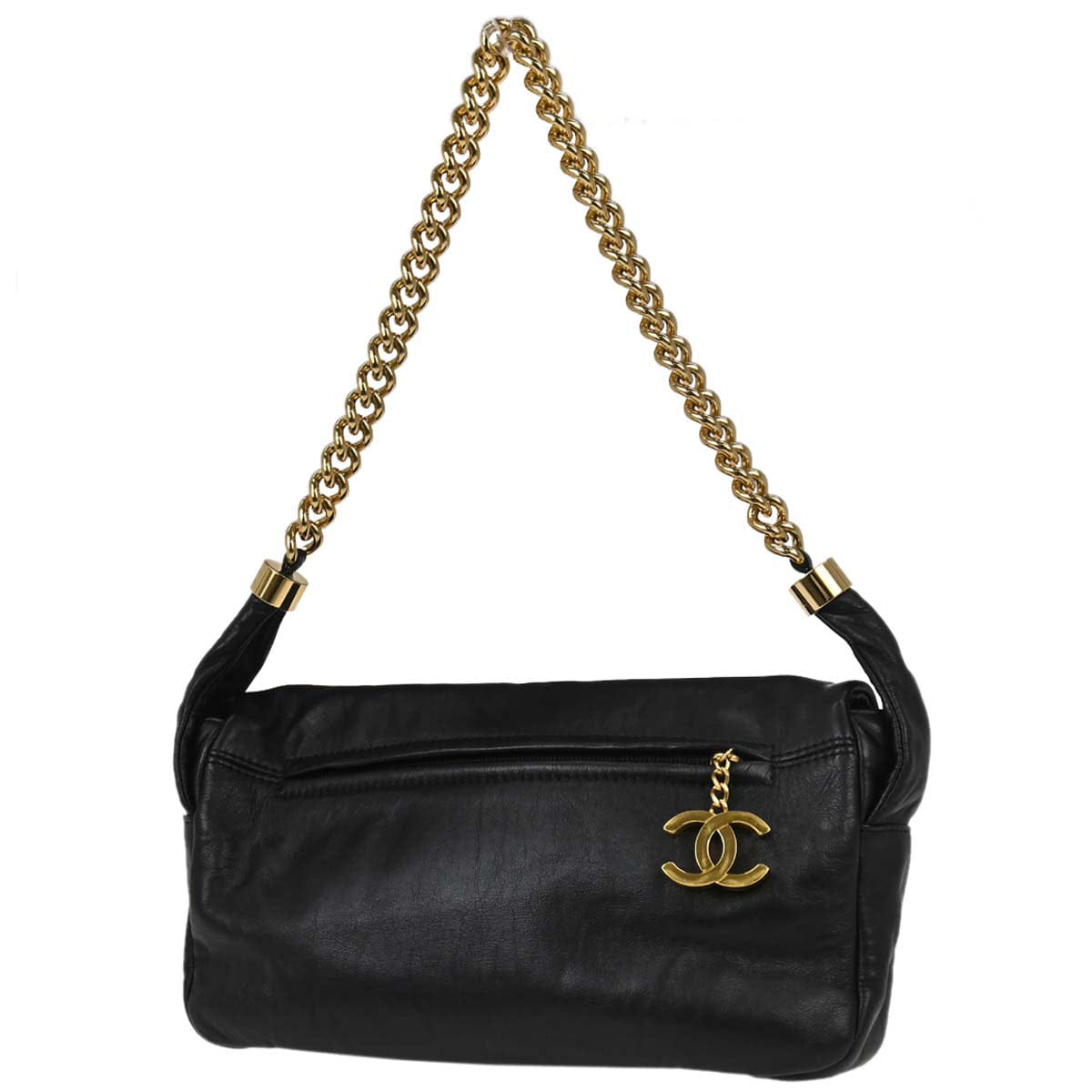 Chanel 2008 - 2009 Black Lambskin Rodeo Drive Shoulder Bag