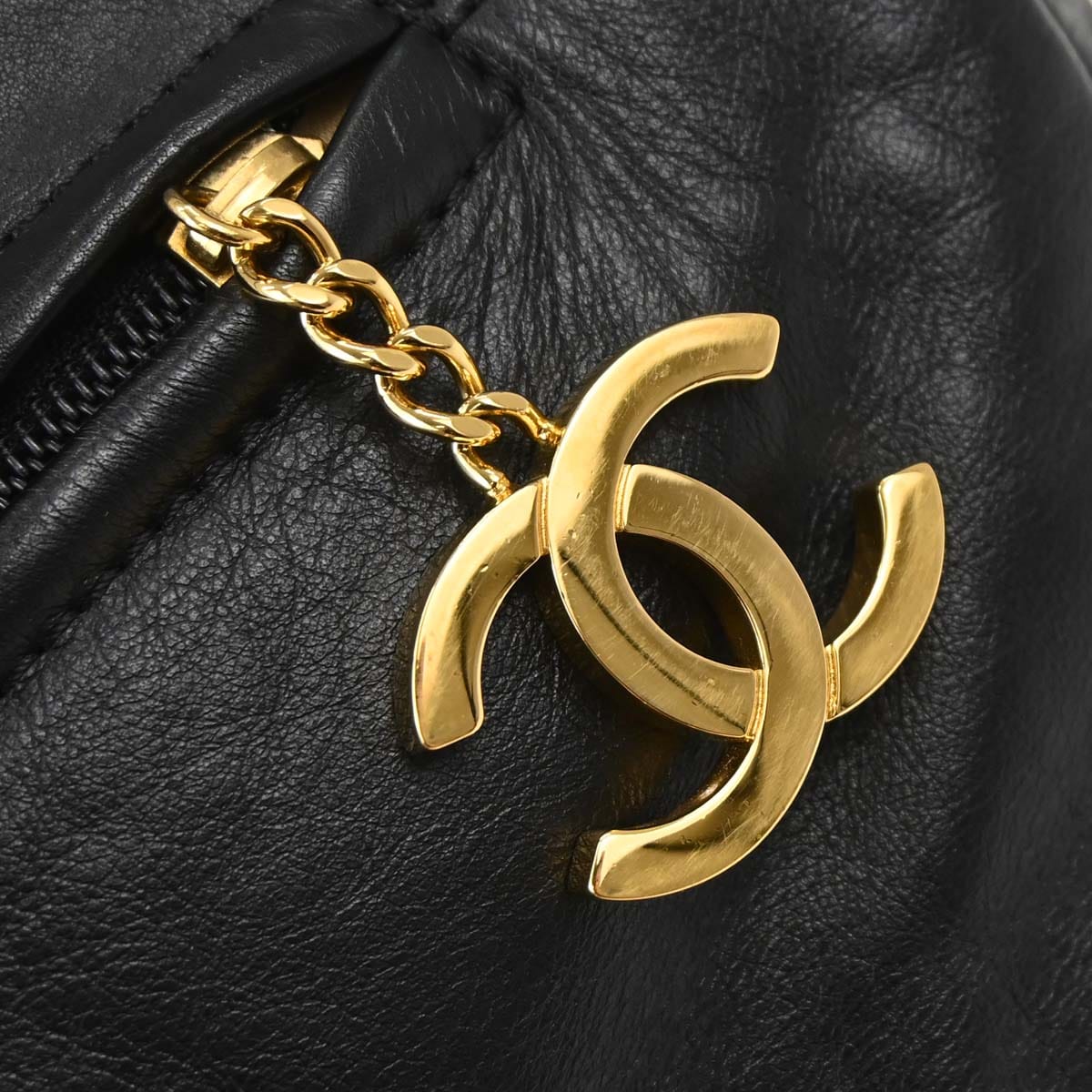 Chanel 2008 - 2009 Black Lambskin Rodeo Drive Shoulder Bag