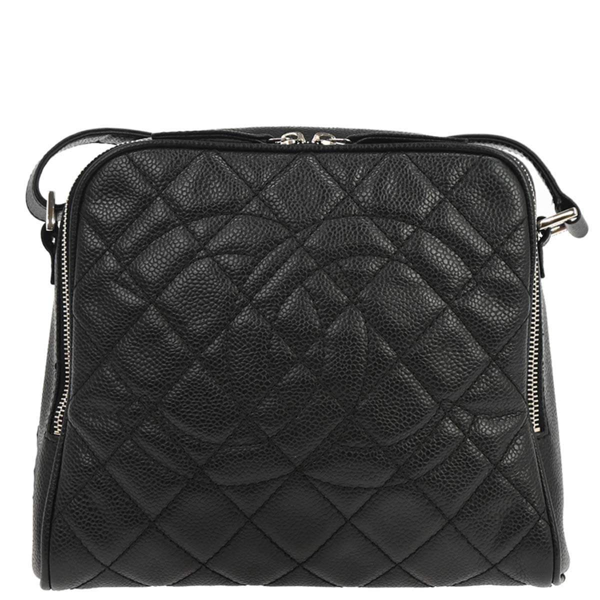 Chanel 2008 - 2009 Black Caviar Skin Shoulder Bag