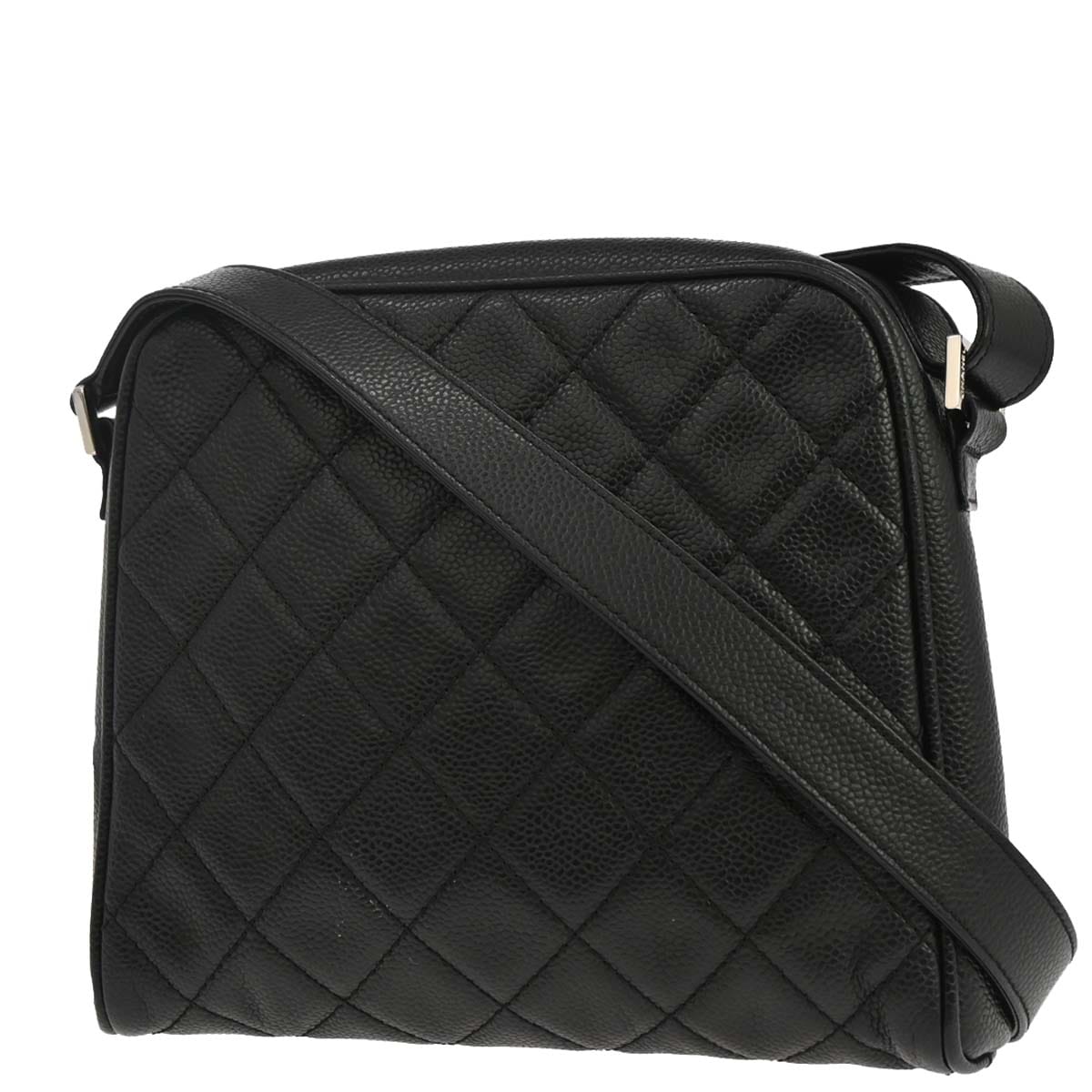 Chanel 2008 - 2009 Black Caviar Skin Shoulder Bag