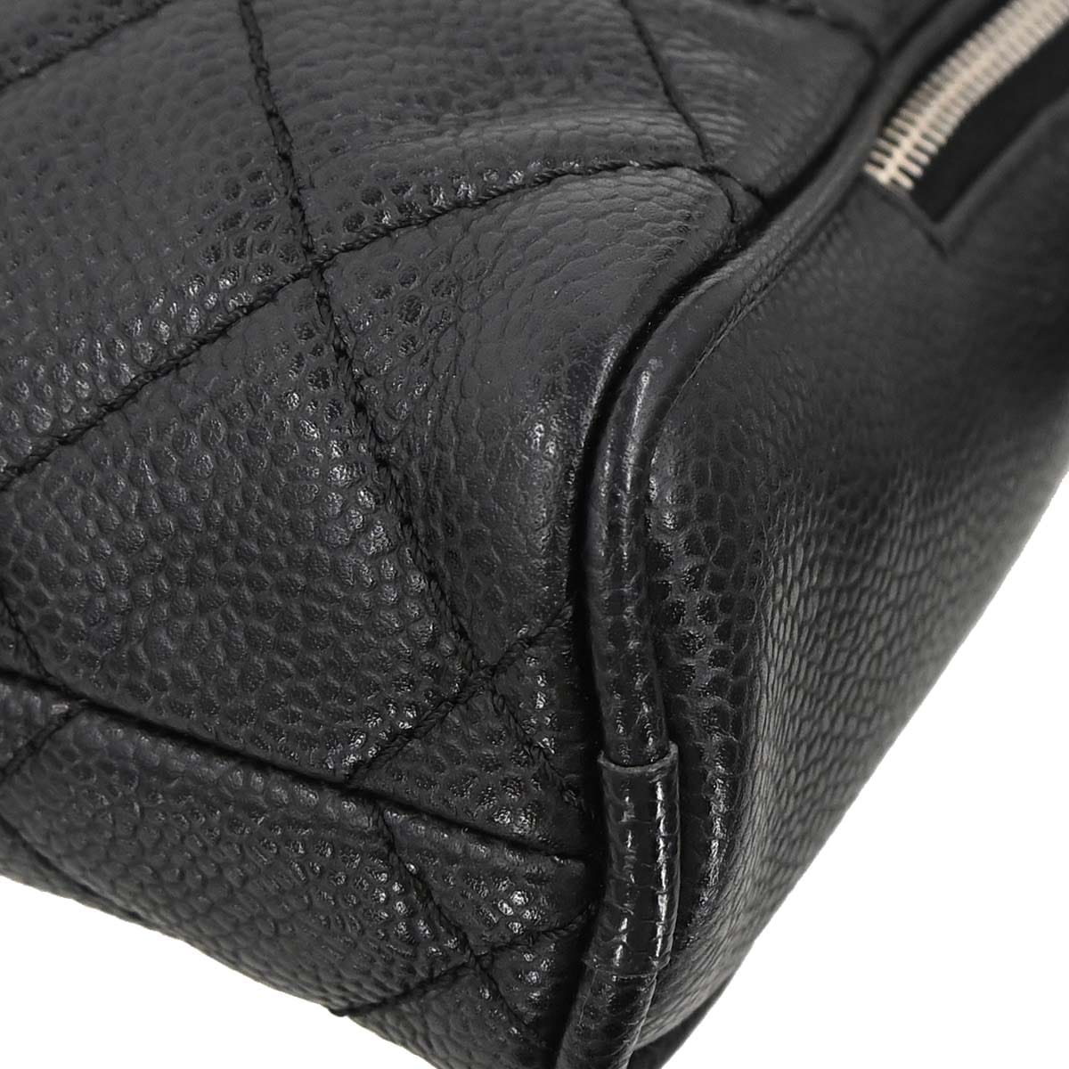 Chanel 2008 - 2009 Black Caviar Skin Shoulder Bag
