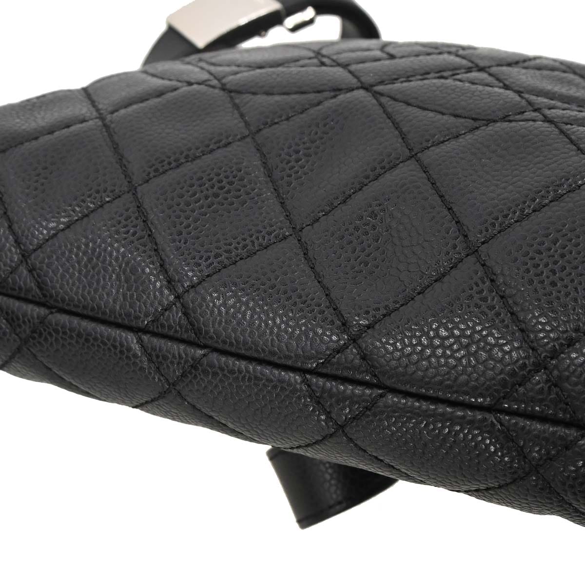 Chanel 2008 - 2009 Black Caviar Skin Shoulder Bag