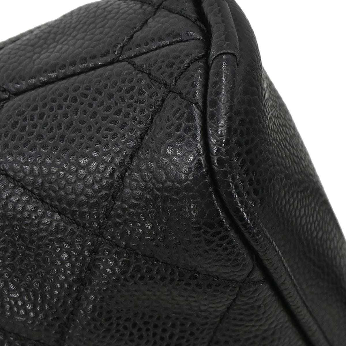 Chanel 2008 - 2009 Black Caviar Skin Shoulder Bag