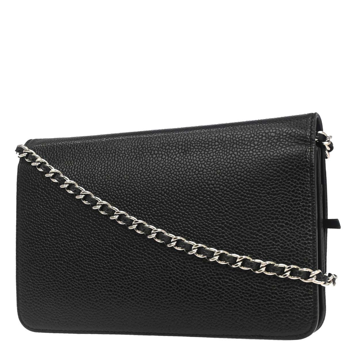 Chanel 2012 - 2013 Black Caviar Skin Timeless WOC Wallet on Chain Shoulder Bag
