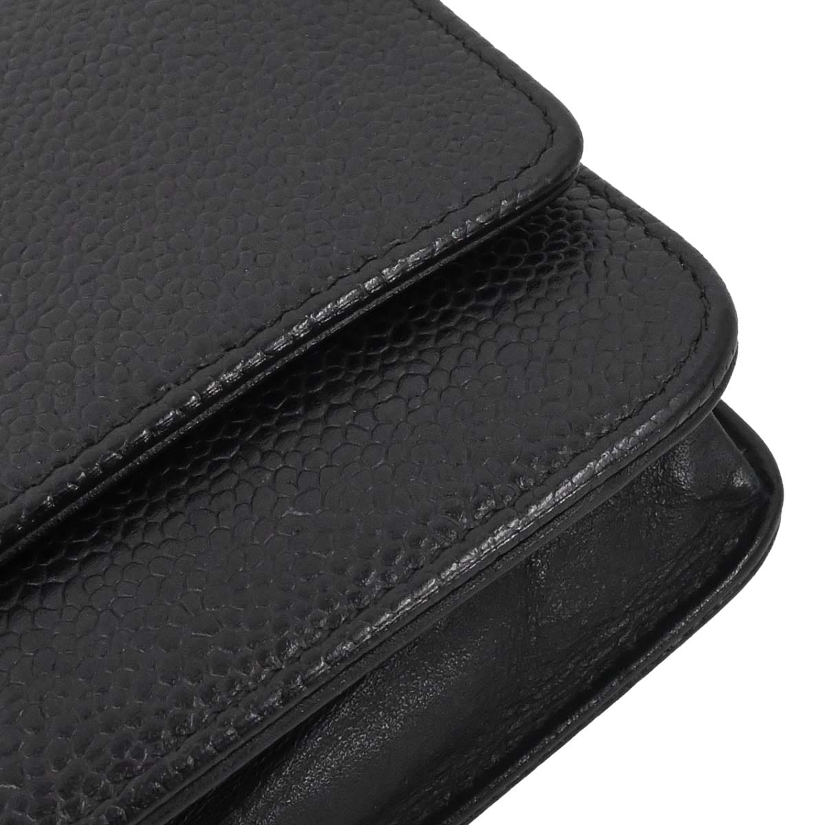 Chanel 2012 - 2013 Black Caviar Skin Timeless WOC Wallet on Chain Shoulder Bag