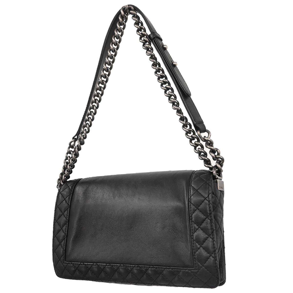 Chanel Boy Chanel 2013 - 2014 Black Soft Lambskin Medium Shoulder Bag