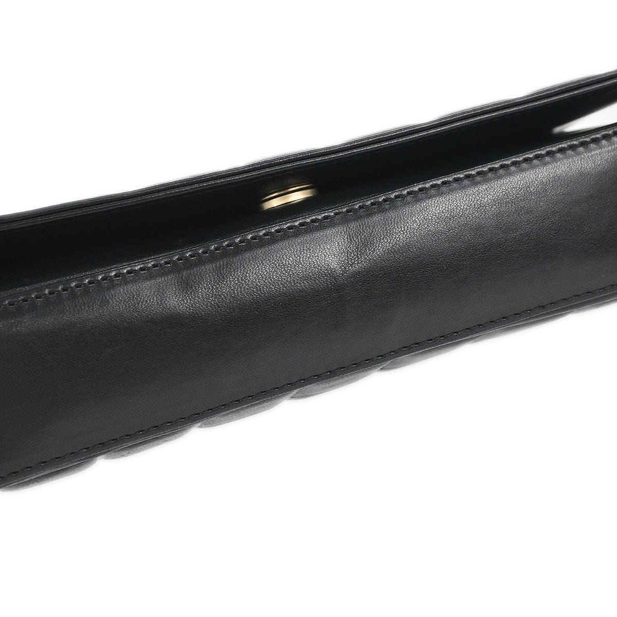 Chanel 2002 - 2003 Black Lambskin Choco Bar Shoulder Bag