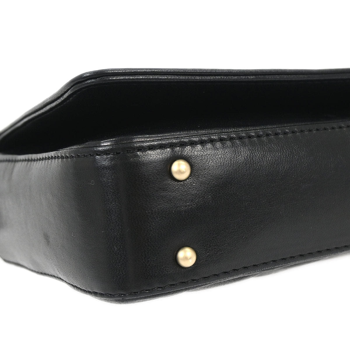 Chanel 2002 - 2003 Black Lambskin Choco Bar Shoulder Bag