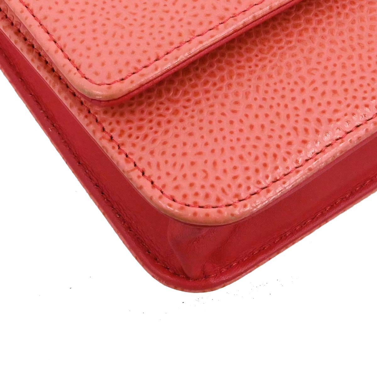 Chanel 2012 - 2013 Orange Caviar Skin Timeless WOC Wallet on Chain Shoulder Bag