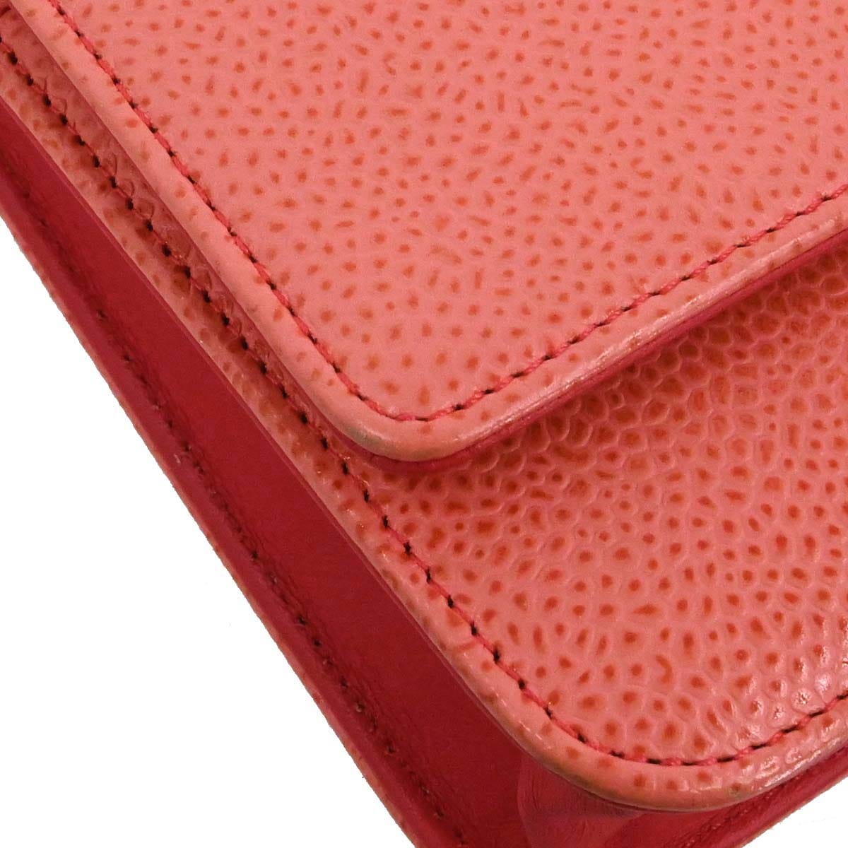 Chanel 2012 - 2013 Orange Caviar Skin Timeless WOC Wallet on Chain Shoulder Bag