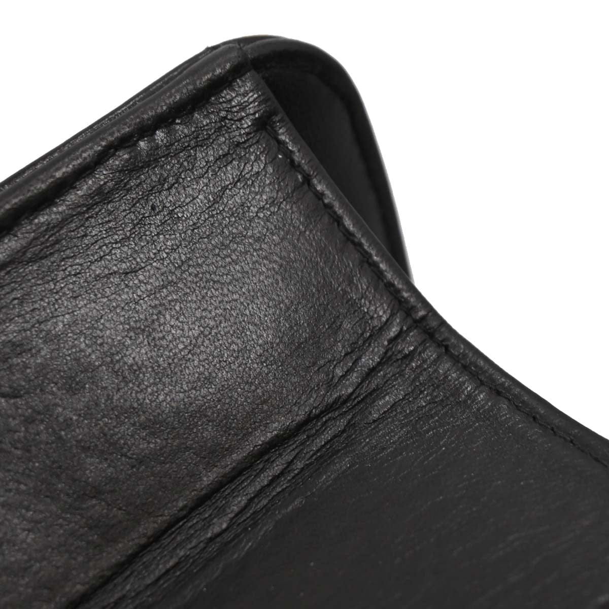 Chanel 1997 - 1999 Black Lambskin Pushlock Small Half Flap Shoulder Bag