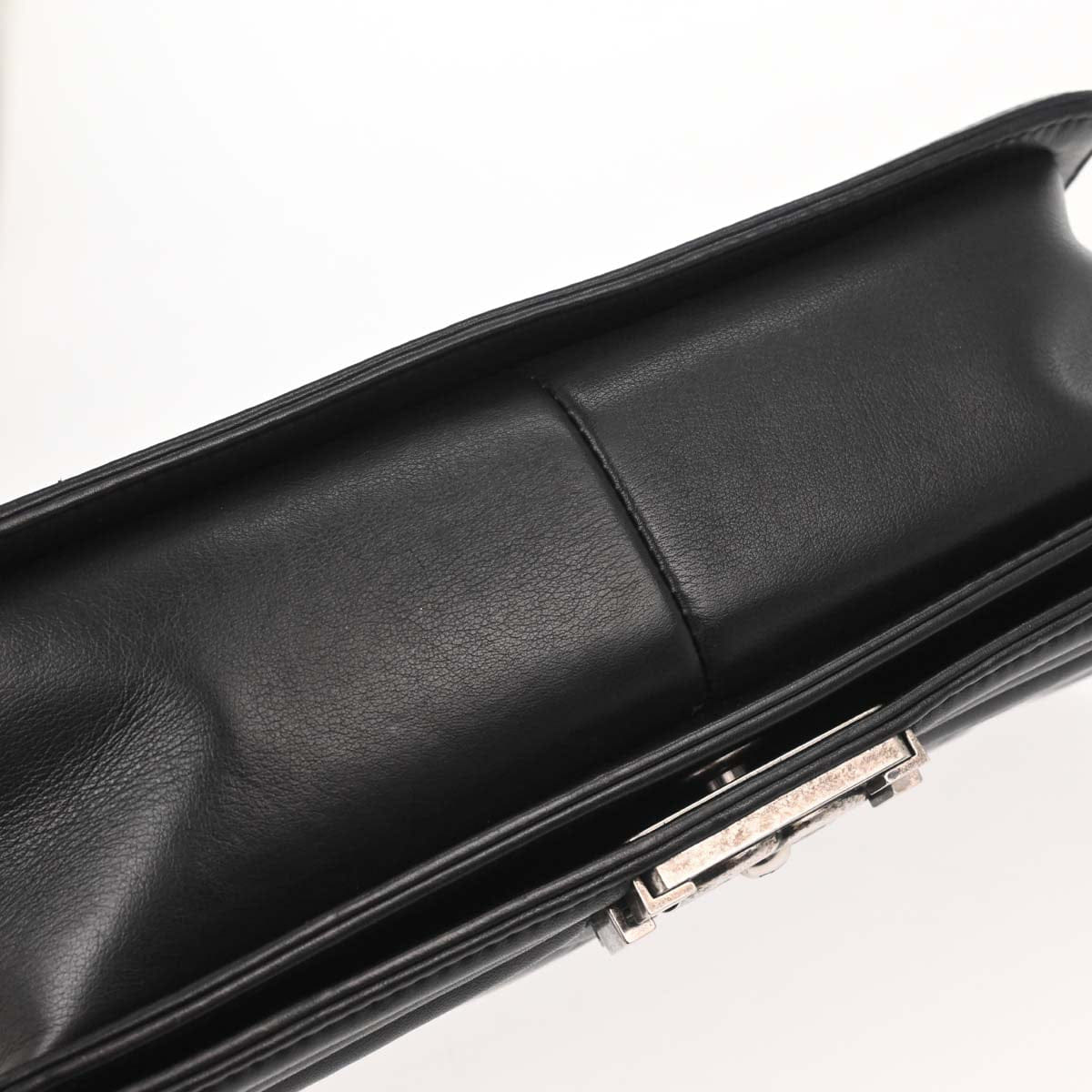 Chanel Boy Chanel 2014 Black Lambskin Medium Shoulder Bag