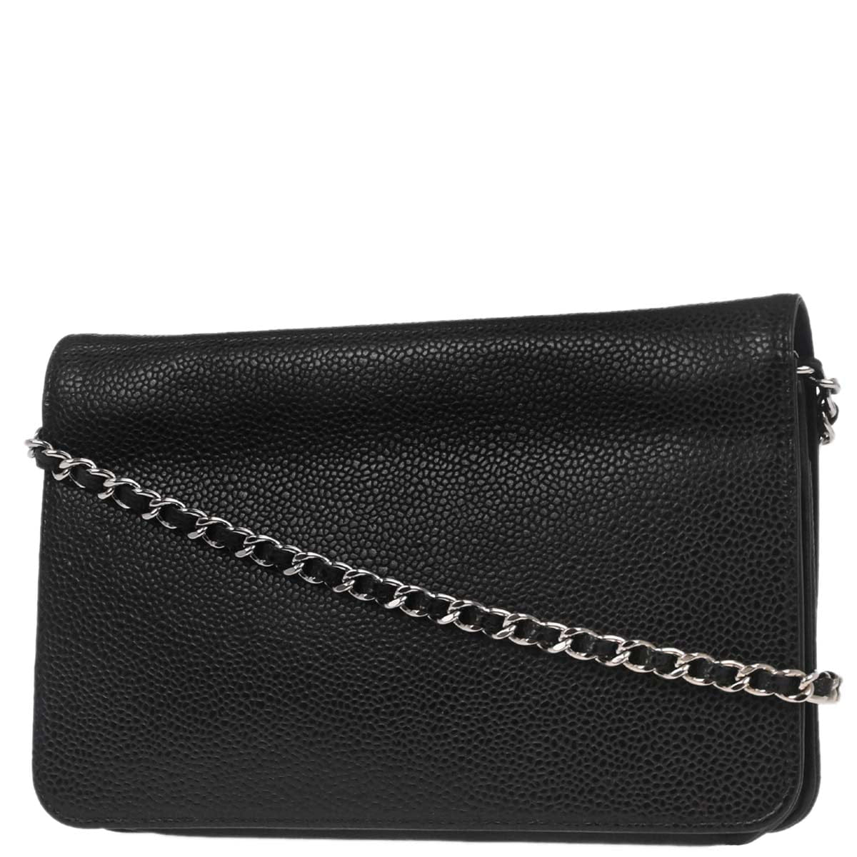 Chanel 2011 Black Caviar Timeless WOC Wallet on Chain Shoulder Bag