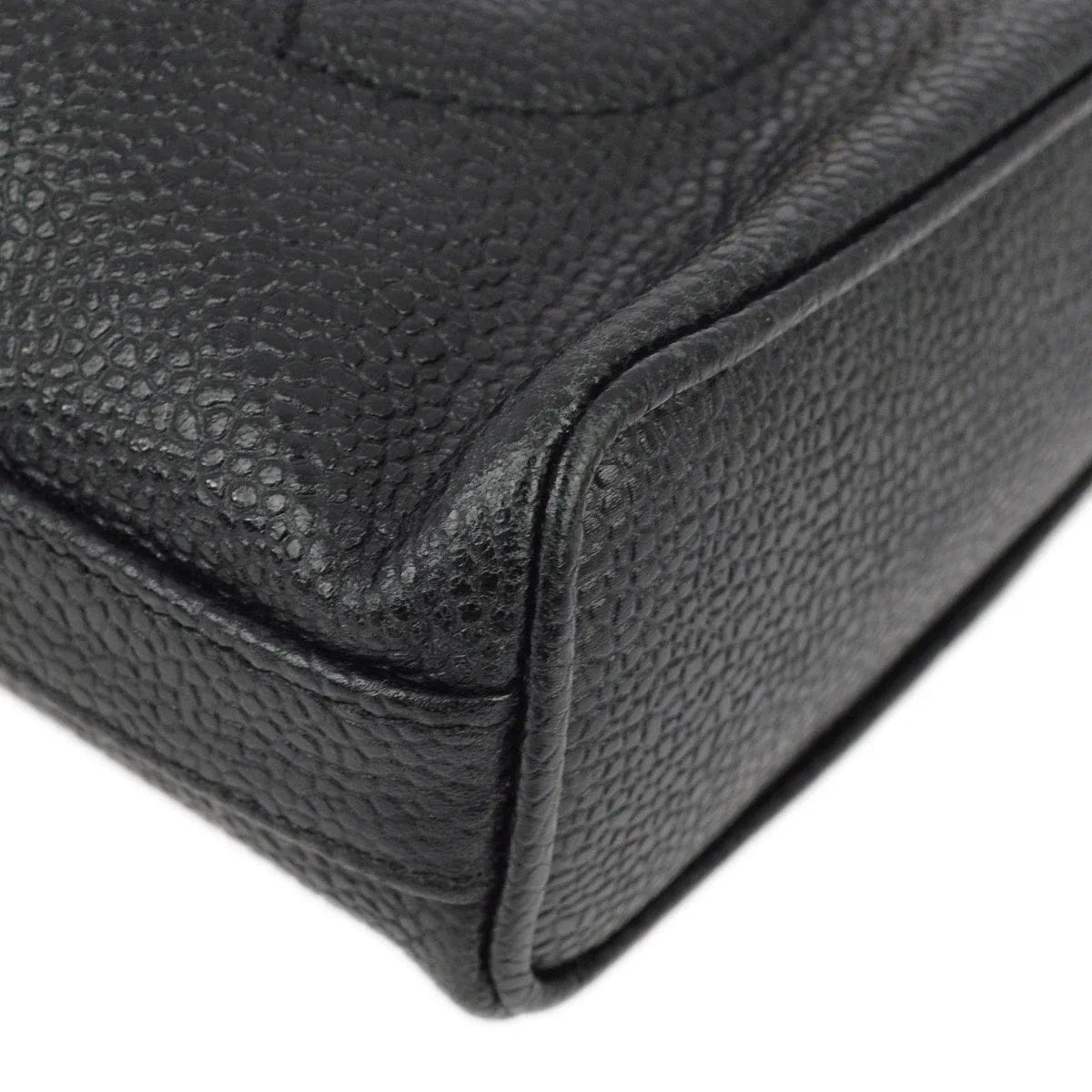 Chanel Black Caviar Bucket Shoulder Bag