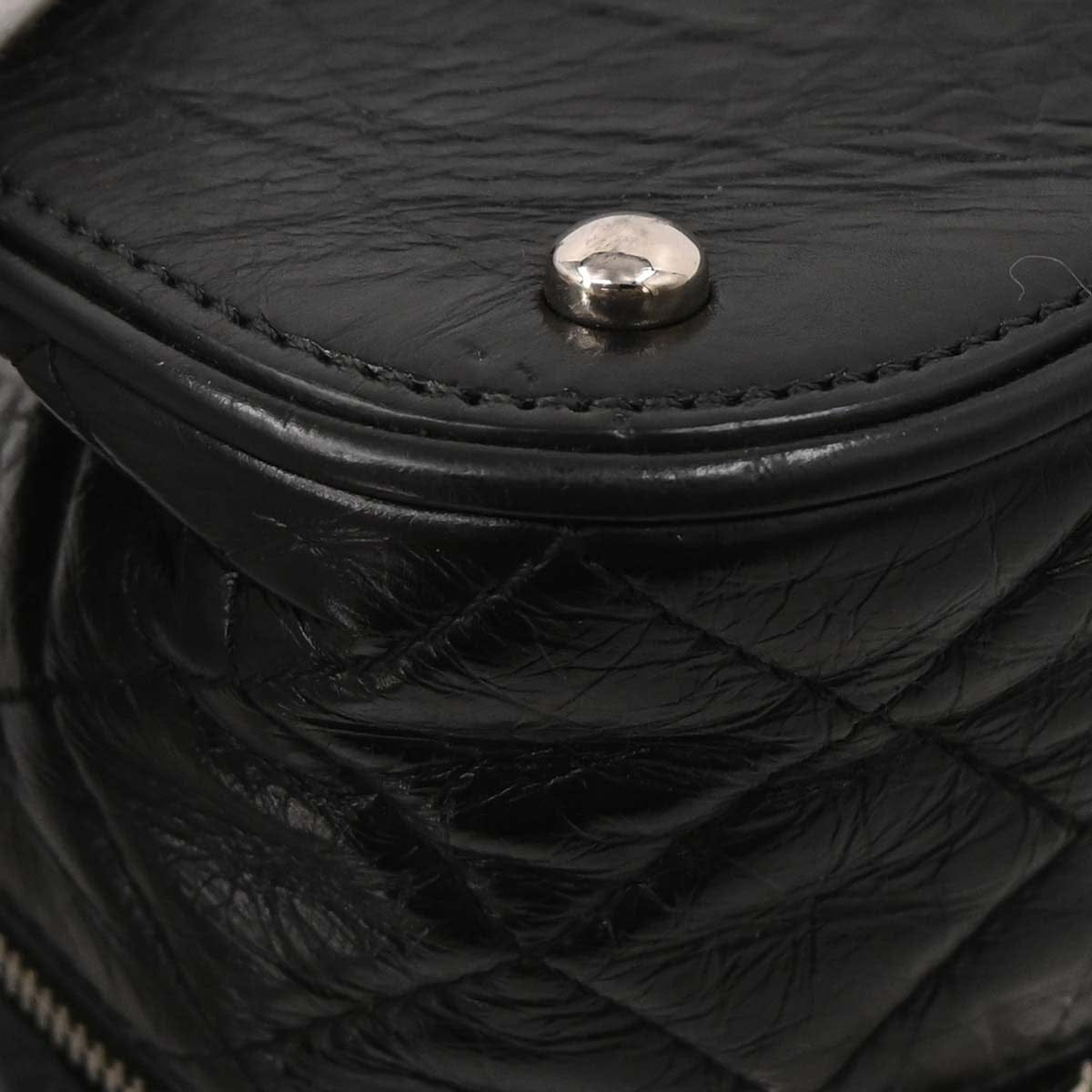 Chanel 2018 Black Calfskin PVC Aquarium Shoulder Bag