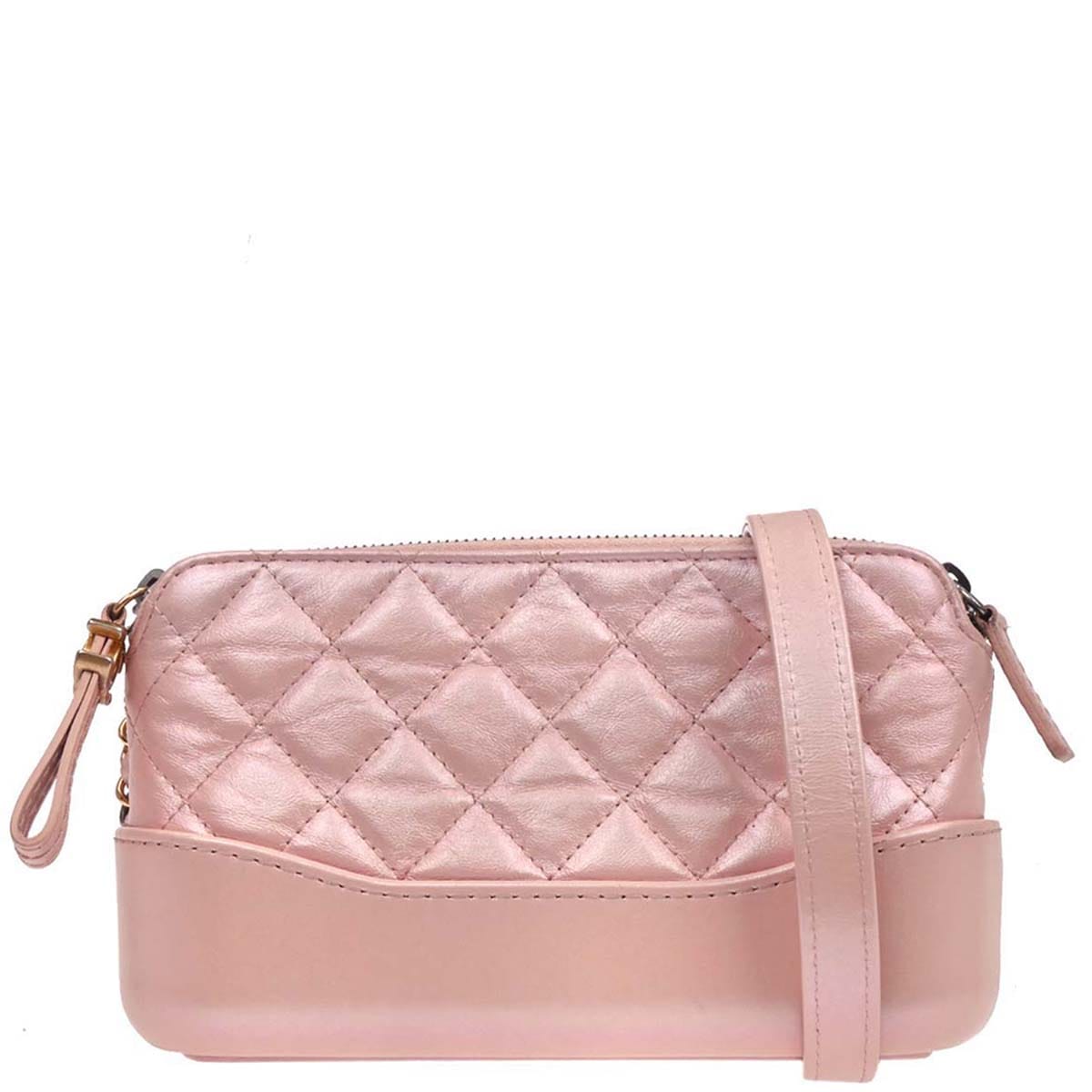 Chanel 2019 Light Pink Lambskin Calfskin Gabrielle Shoulder Bag