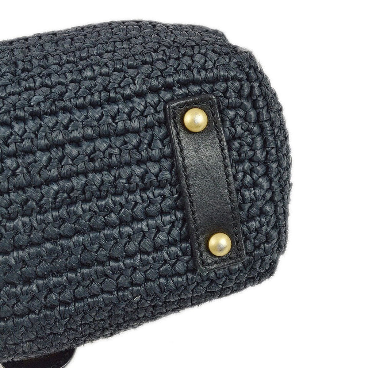 Chanel 2005 - 2006 Black Straw Chain Shoulder Bag