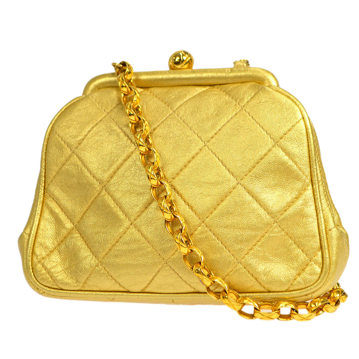 Chanel 1989 - 1991 Diamond Kissklock Shoulder Bag