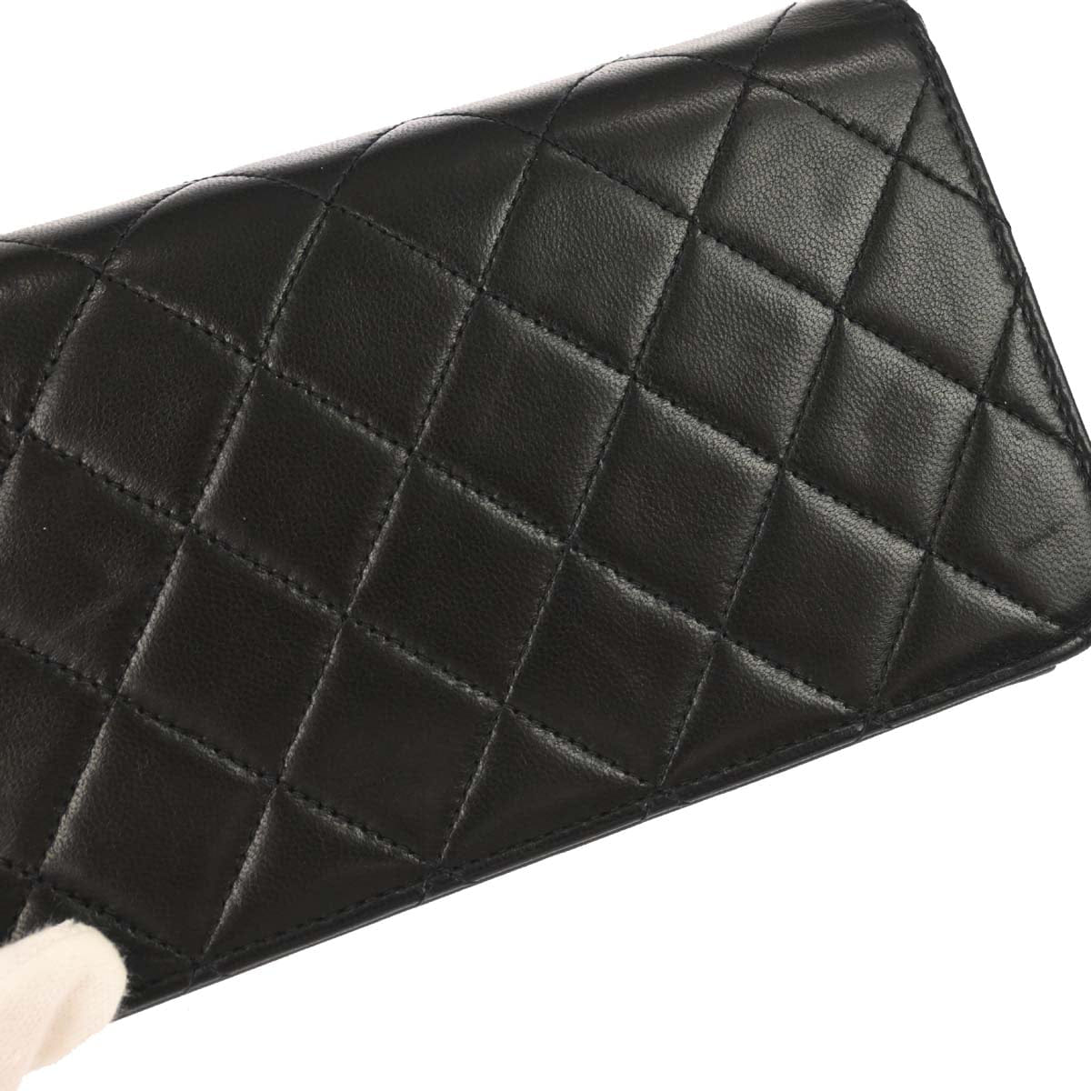 Chanel 1997 - 1999 Black Lambskin Pushlock Mini Full Flap Shoulder Bag