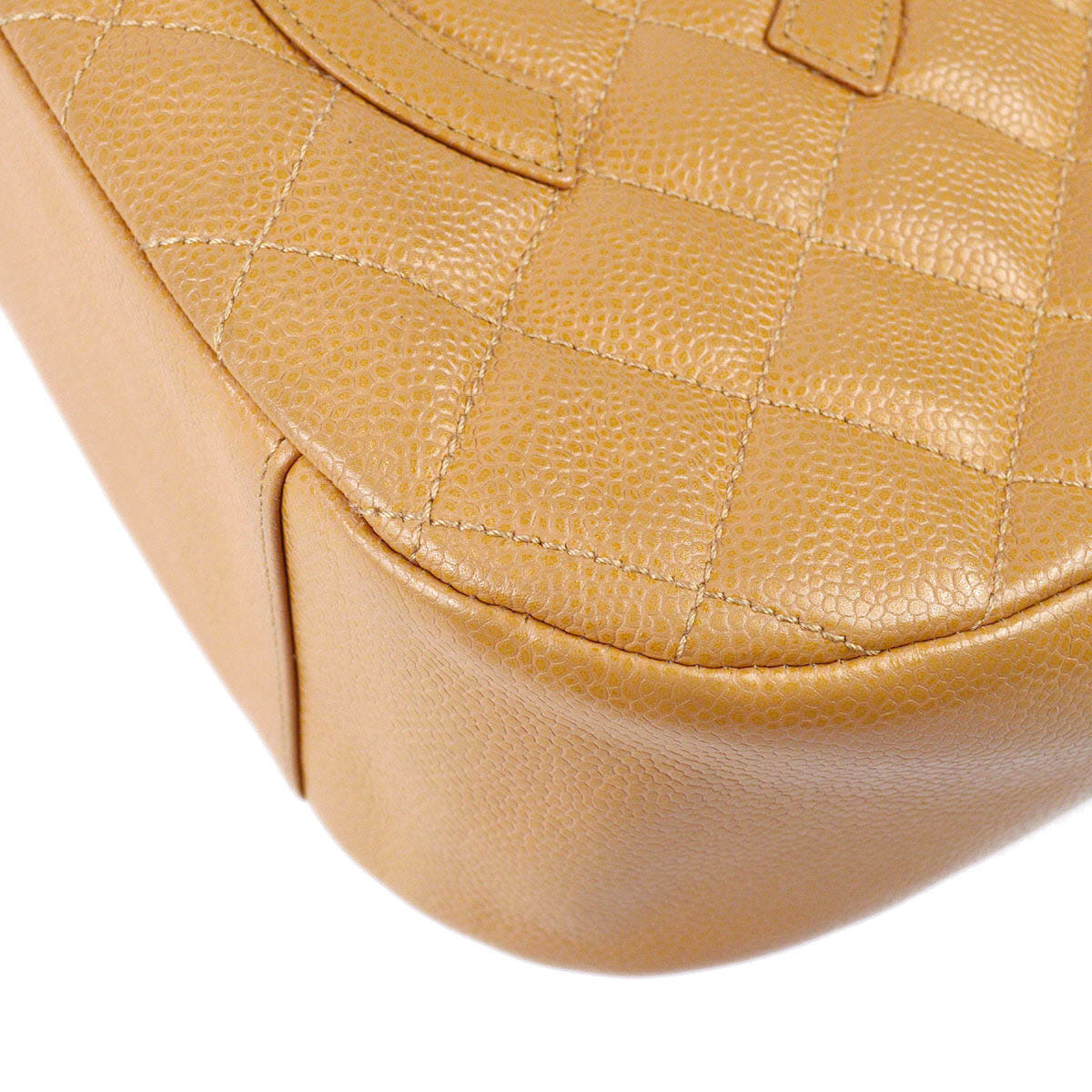 Chanel 2004 - 2005 Beige Caviar Shoulder Bag