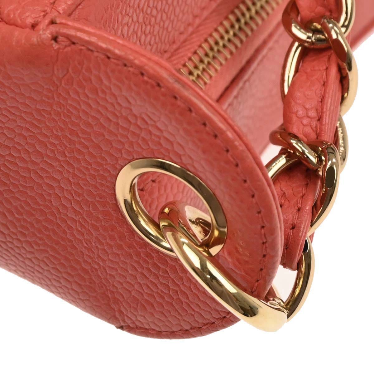 Chanel 2002 - 2003 Salmon Pink Caviar Skin Shoulder Bag