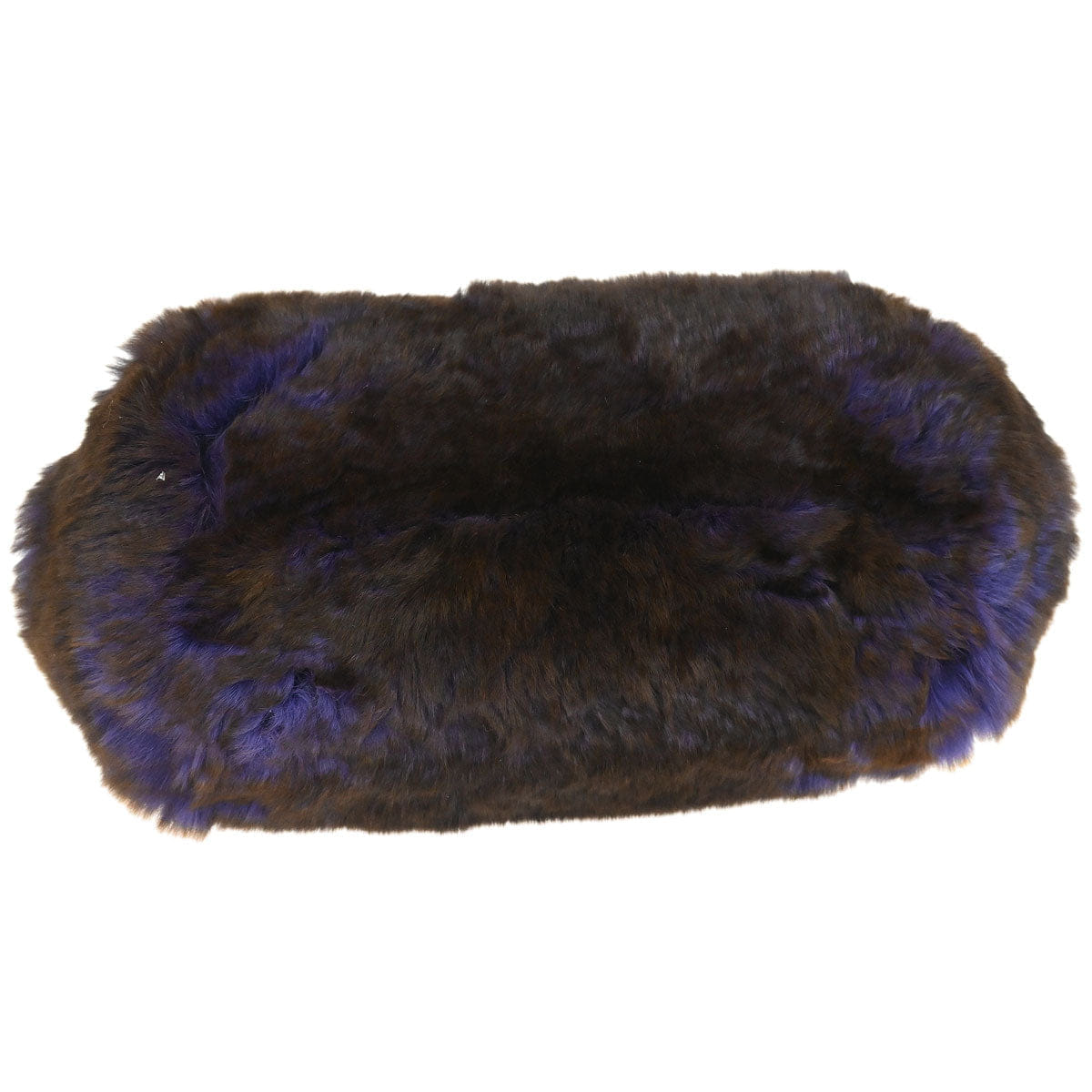 Chanel 2005 - 2006 Brown Purple Lapin Fur Shoulder Bag