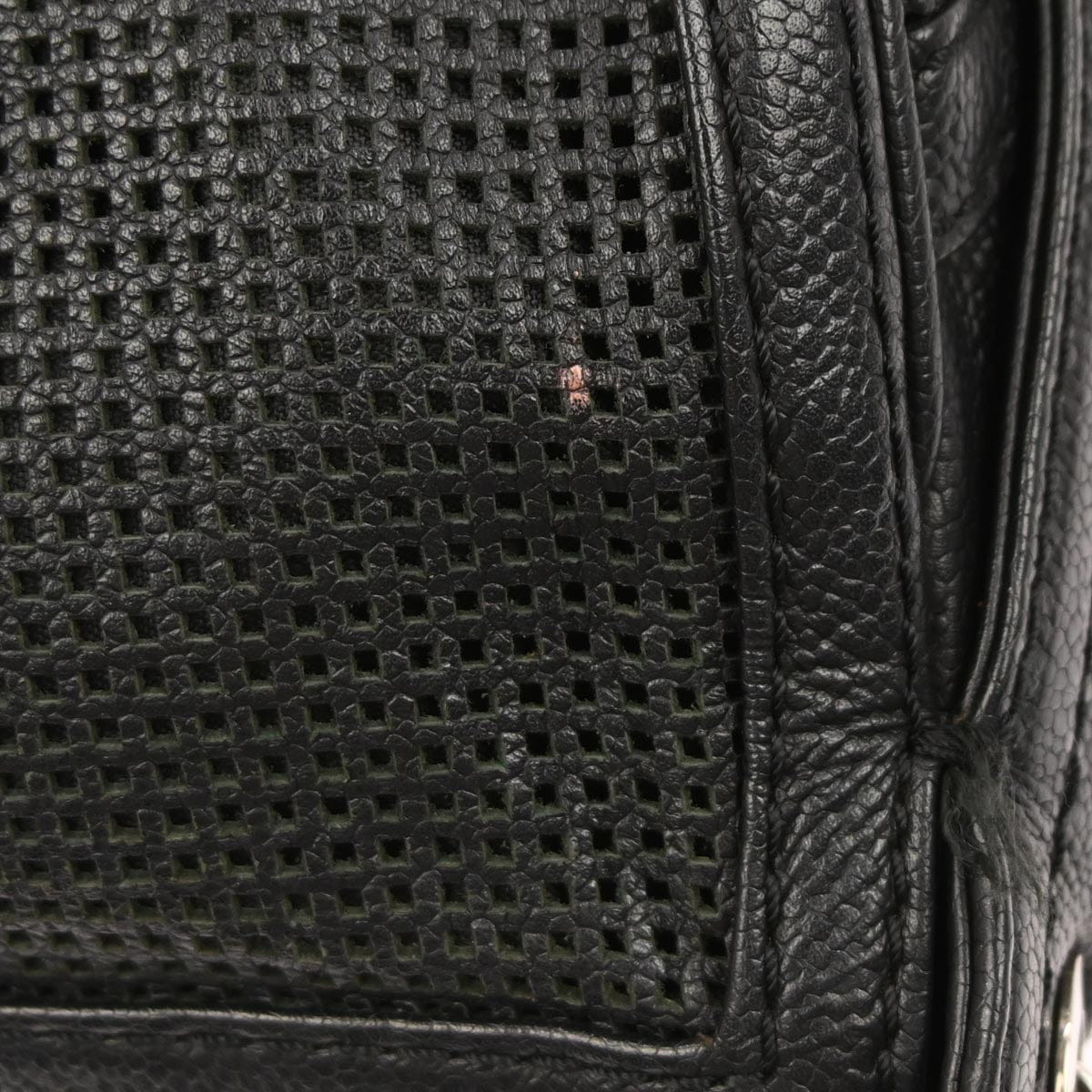 Chanel 2005 - 2006 Black Perforated Caviar Skin Pulley Shoulder Bag