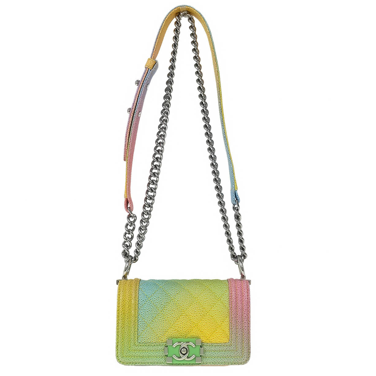 Chanel Boy Chanel 2017 Pastel Color Caviar Mini Shoulder Bag