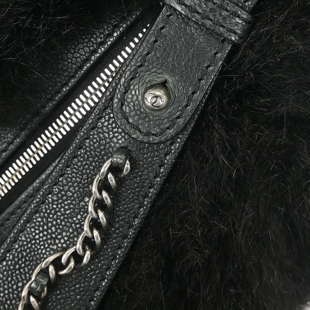 Chanel * 2005 - 2006 Black Fur Shoulder Bag