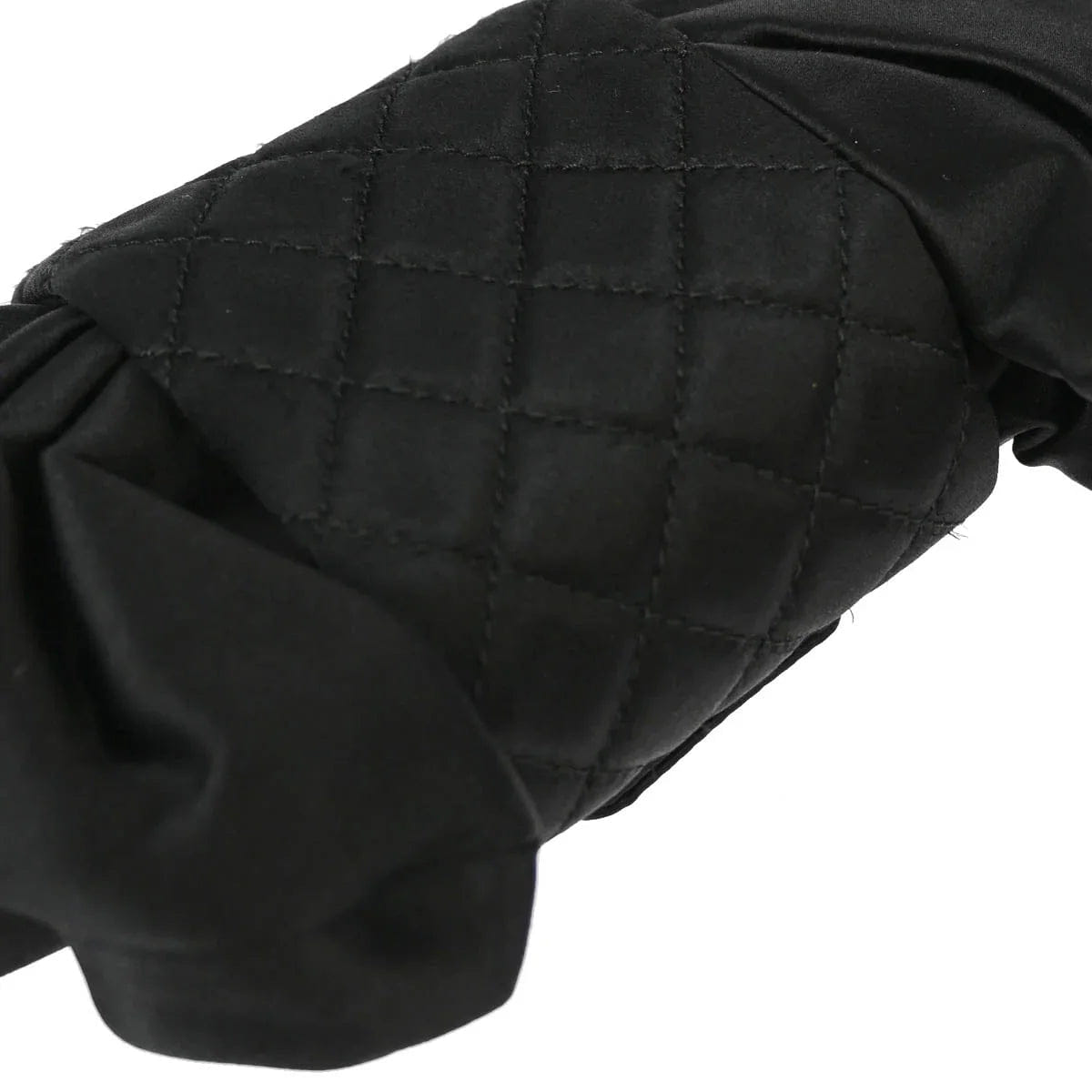 Chanel 2008 - 2009 Black Satin Bow Shoulder Bag