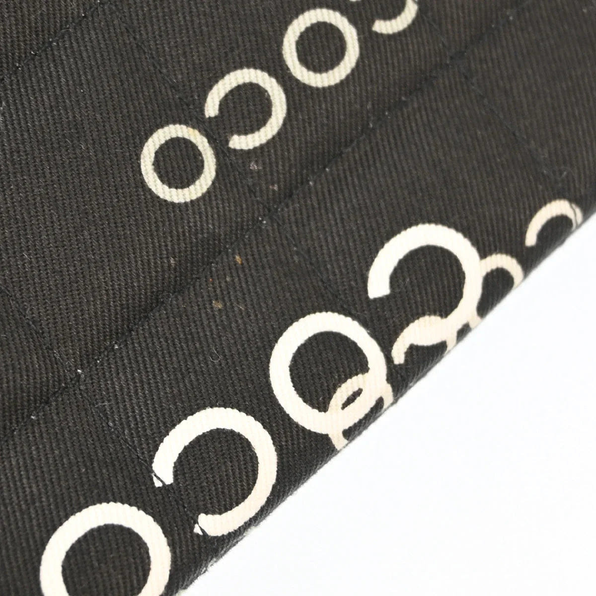 Chanel 2000 - 2002 Black Canvas COCO East West Choco Bar Shoulder Bag