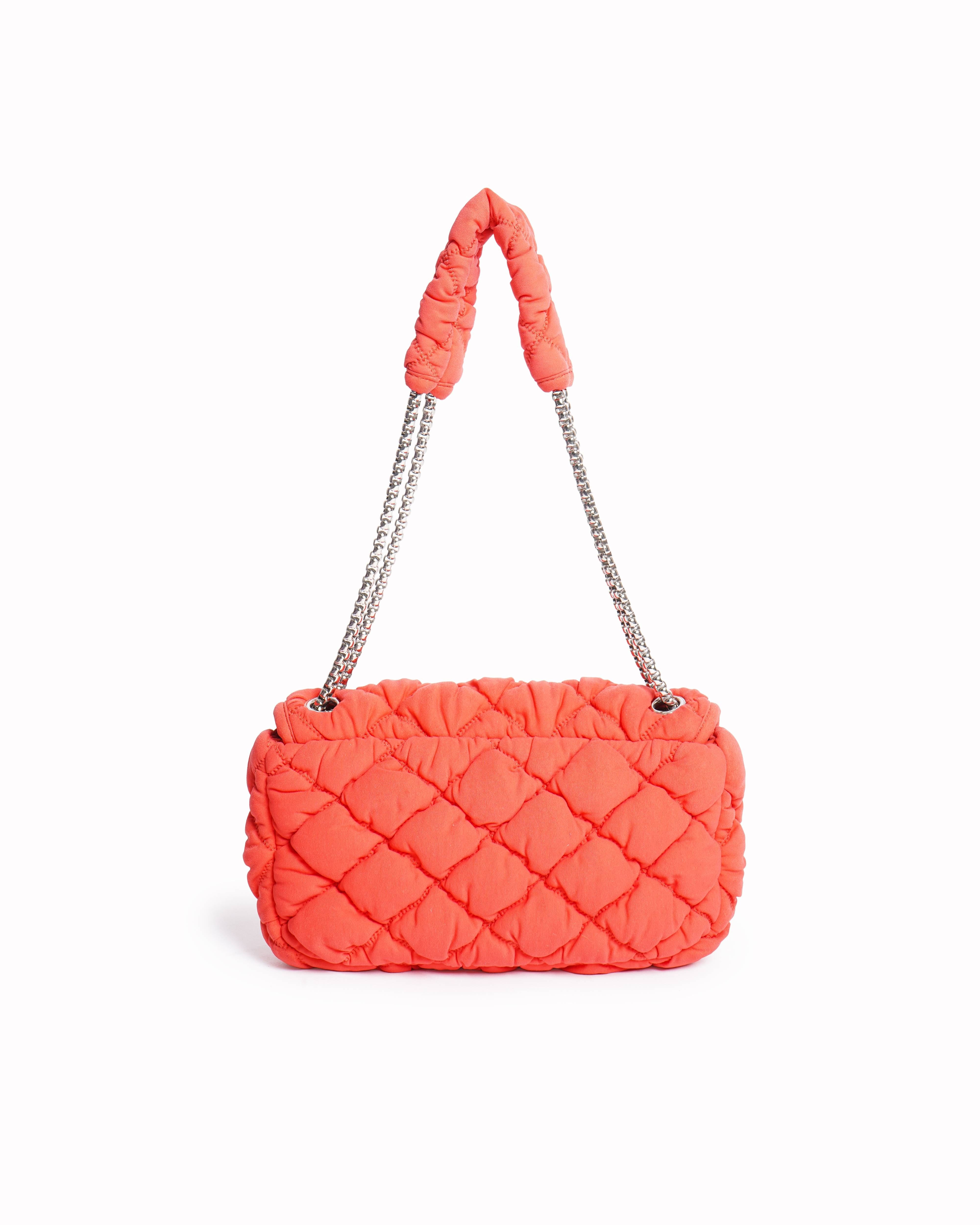 Chanel Bubble Quilt Camera Bag In Orange