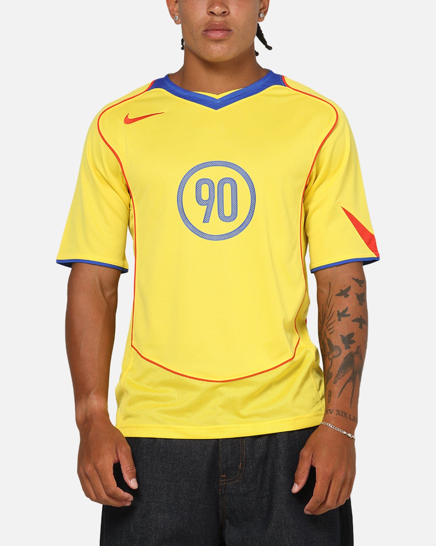 Nike Total 90 Soccer T - Shirt Tour Yellow/Lyon Blue