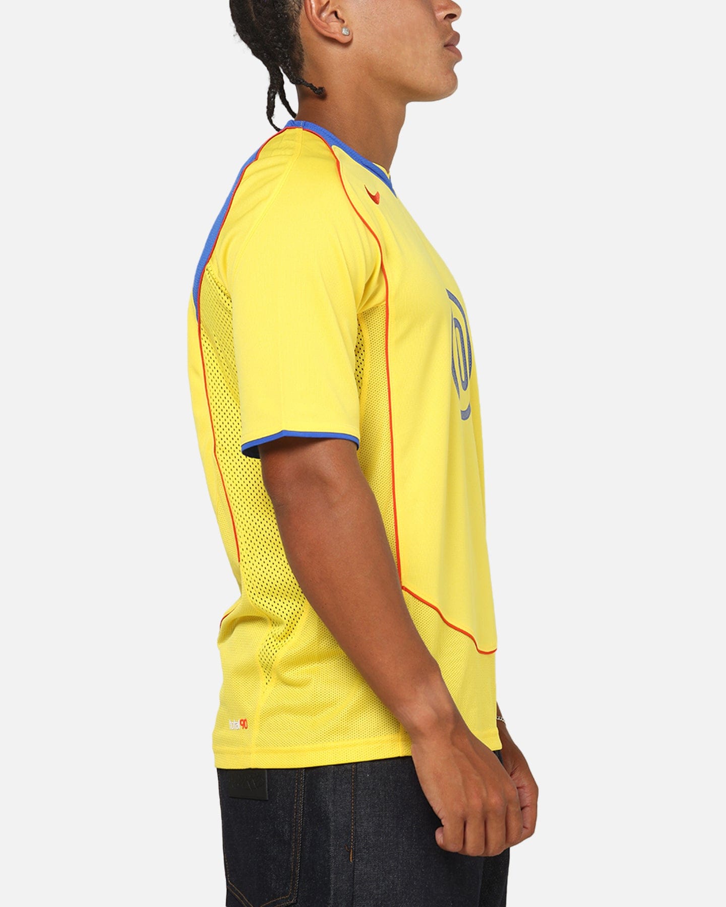 Nike Total 90 Soccer T - Shirt Tour Yellow/Lyon Blue