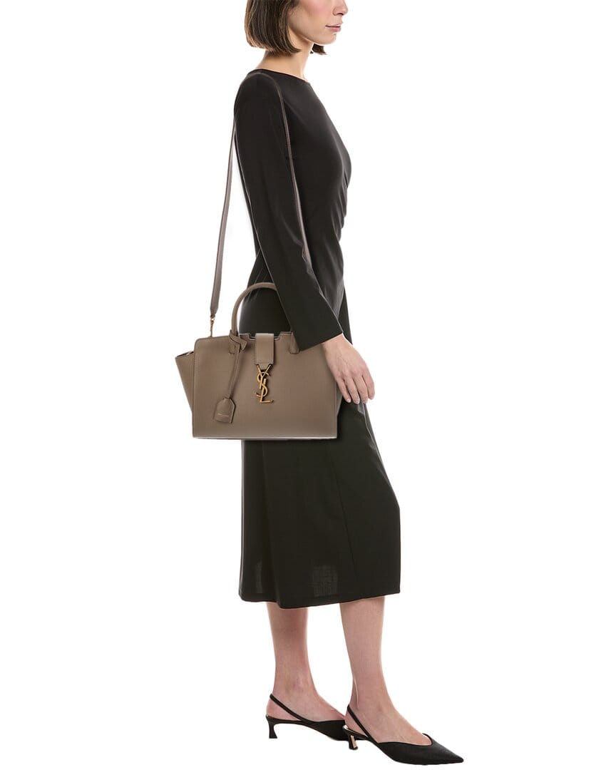 Saint Laurent Downtown Cabas Leather Tote