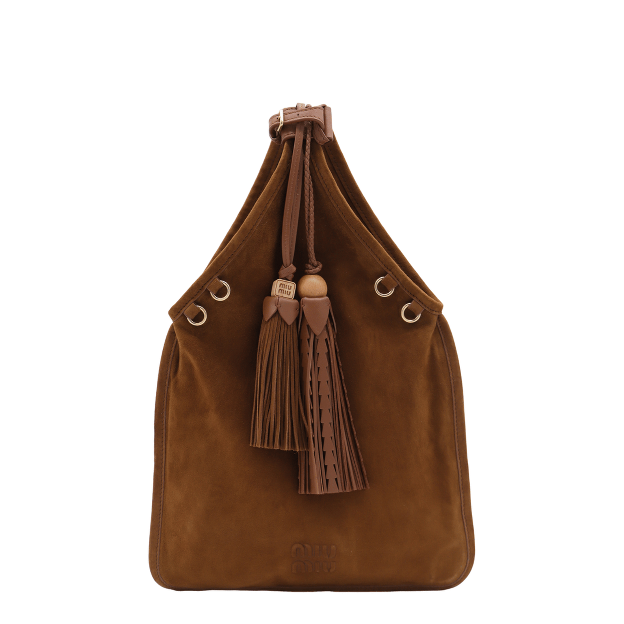 Miu Miu Borse Camoscio Suede Leather Handbag - Rovere