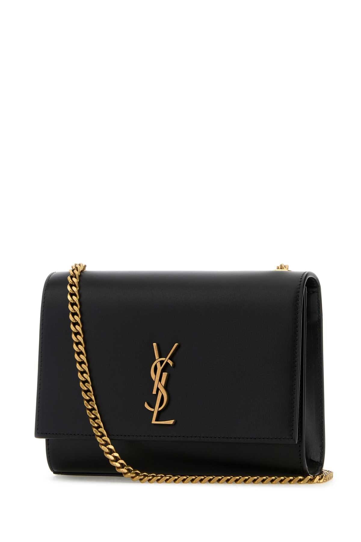 Saint Laurent Women Black Leather Kate Crossbody Bag