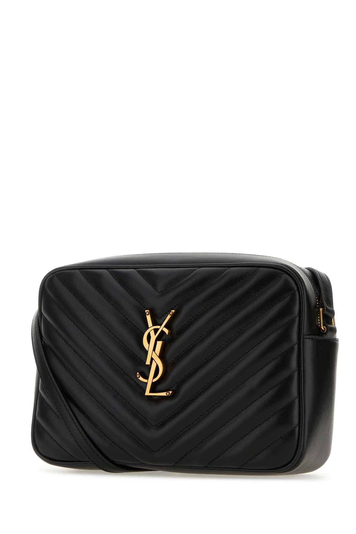 Saint Laurent Women Black Leather Crossbody Bag
