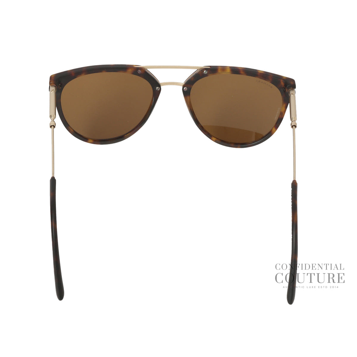 Bvlgari Brown Tortoiseshell Pilot Sunglasses