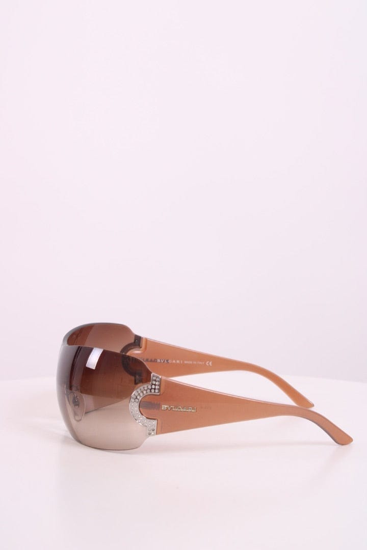 Bvlgari Crystal Detail Sunglasses Brown