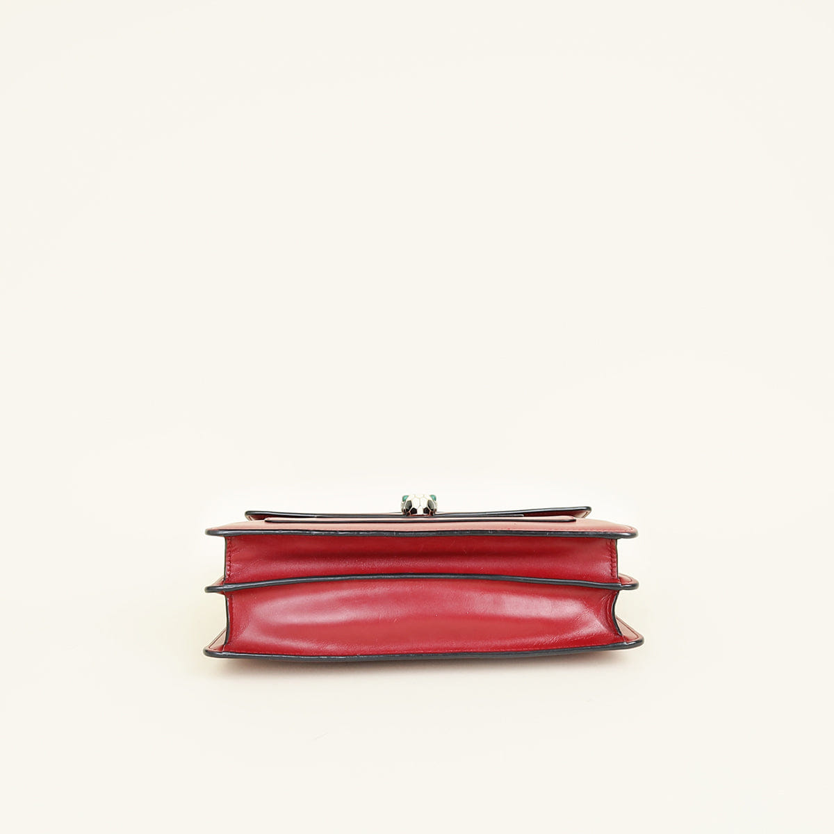 Bvlgari Burgundy Serpenti Forever Flap Shoulder Bag