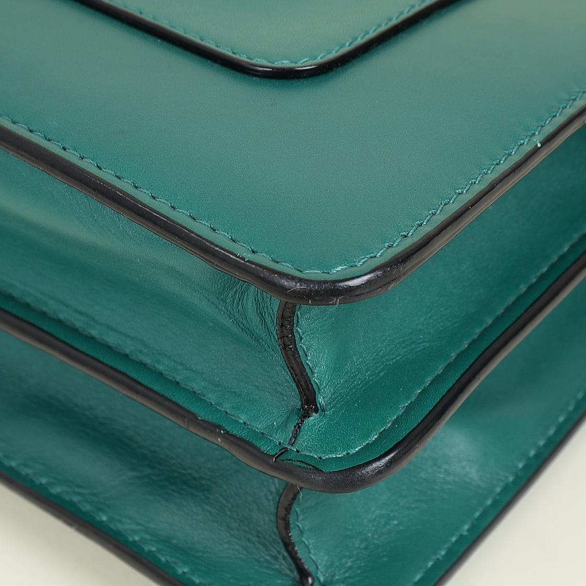Bvlgari Green Serpenti Forever Flap Shoulder Bag