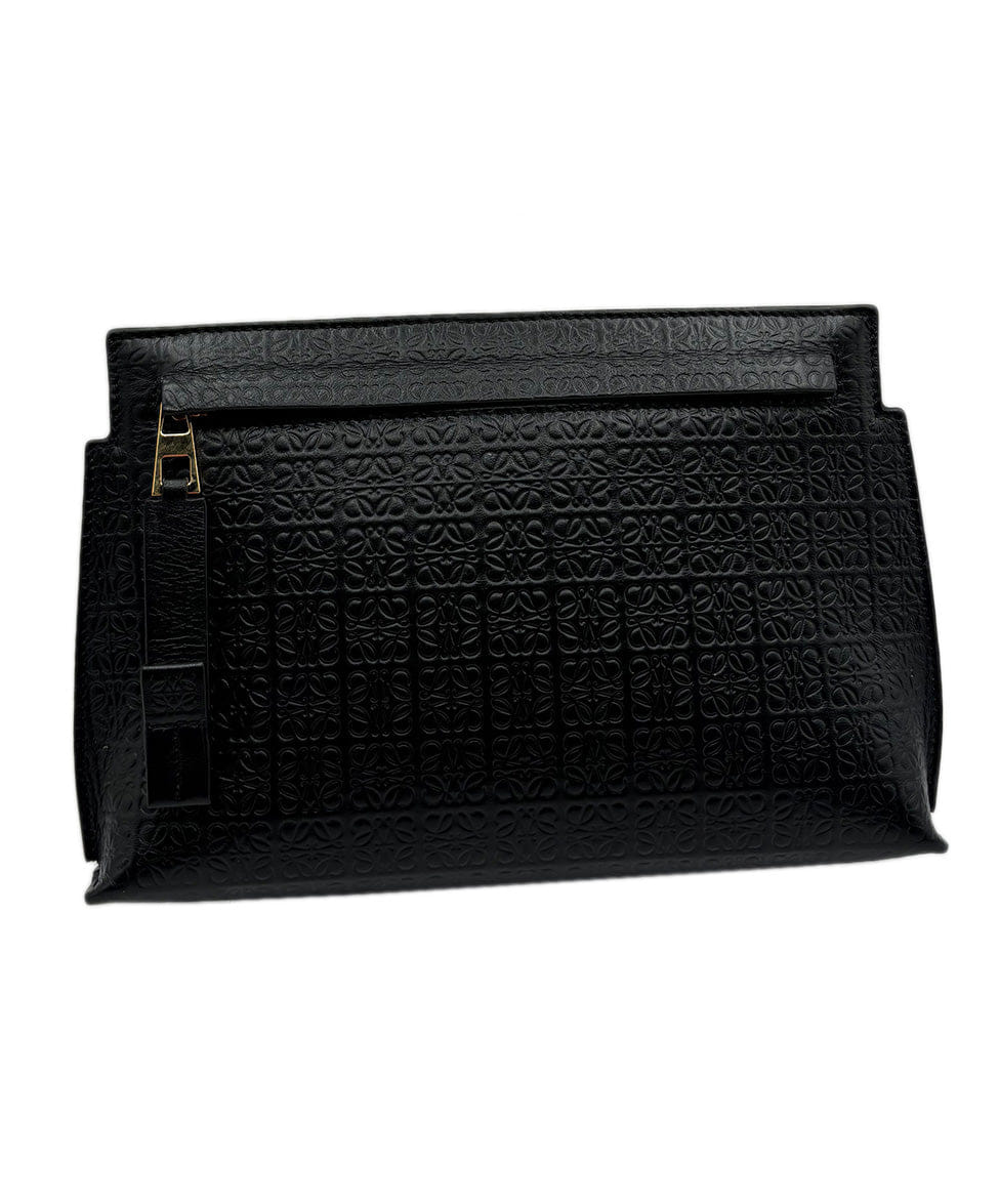 Loewe Black Embossed Mini Repeat T Pouch