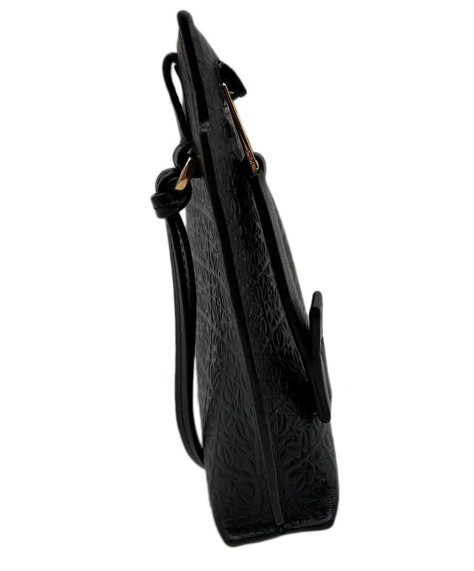 Loewe Black Embossed Mini Repeat T Pouch