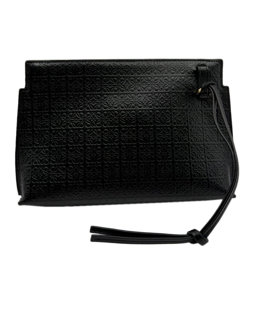 Loewe Black Embossed Mini Repeat T Pouch