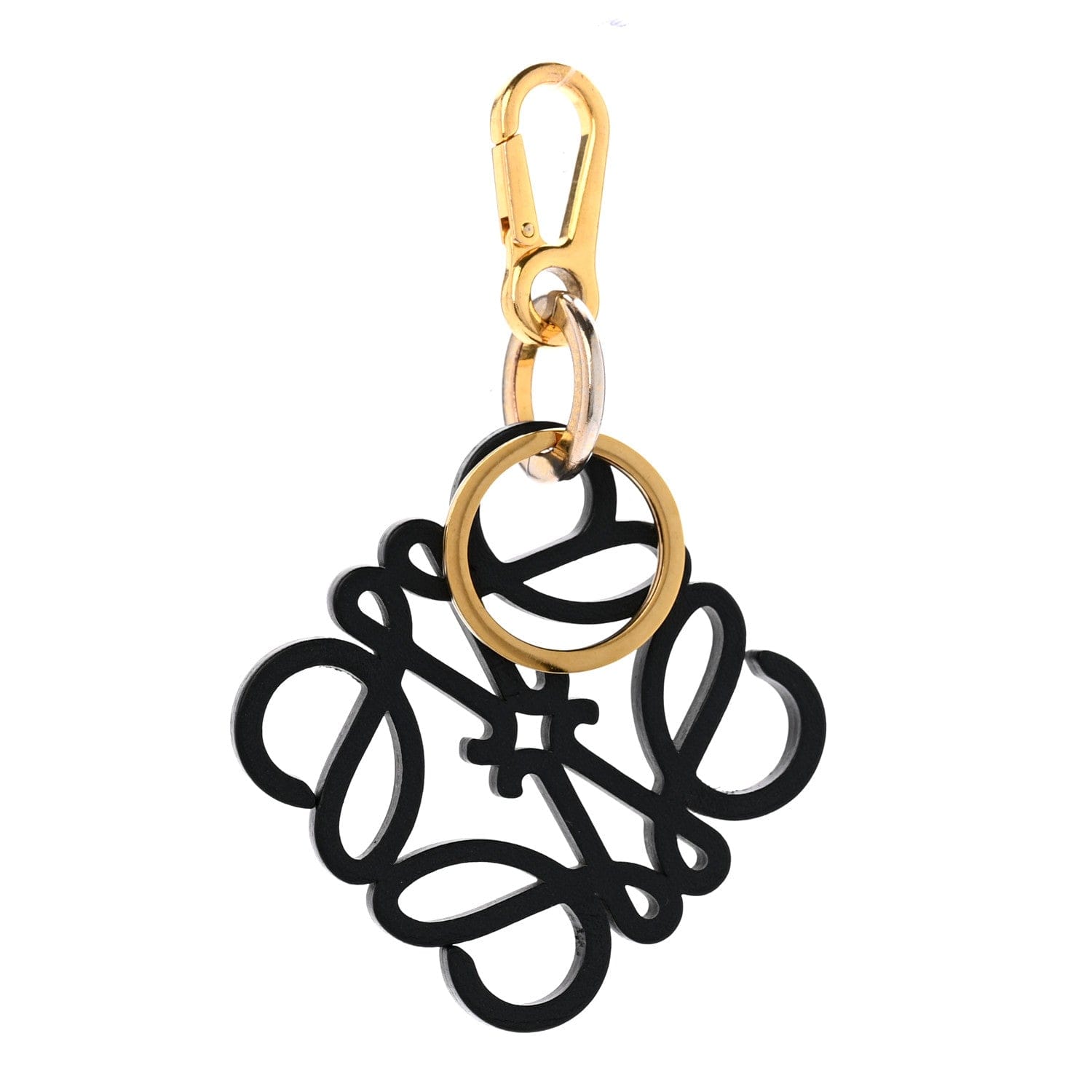 Loewe Calfskin Anagram Bag Charm Key Holder Rosemary