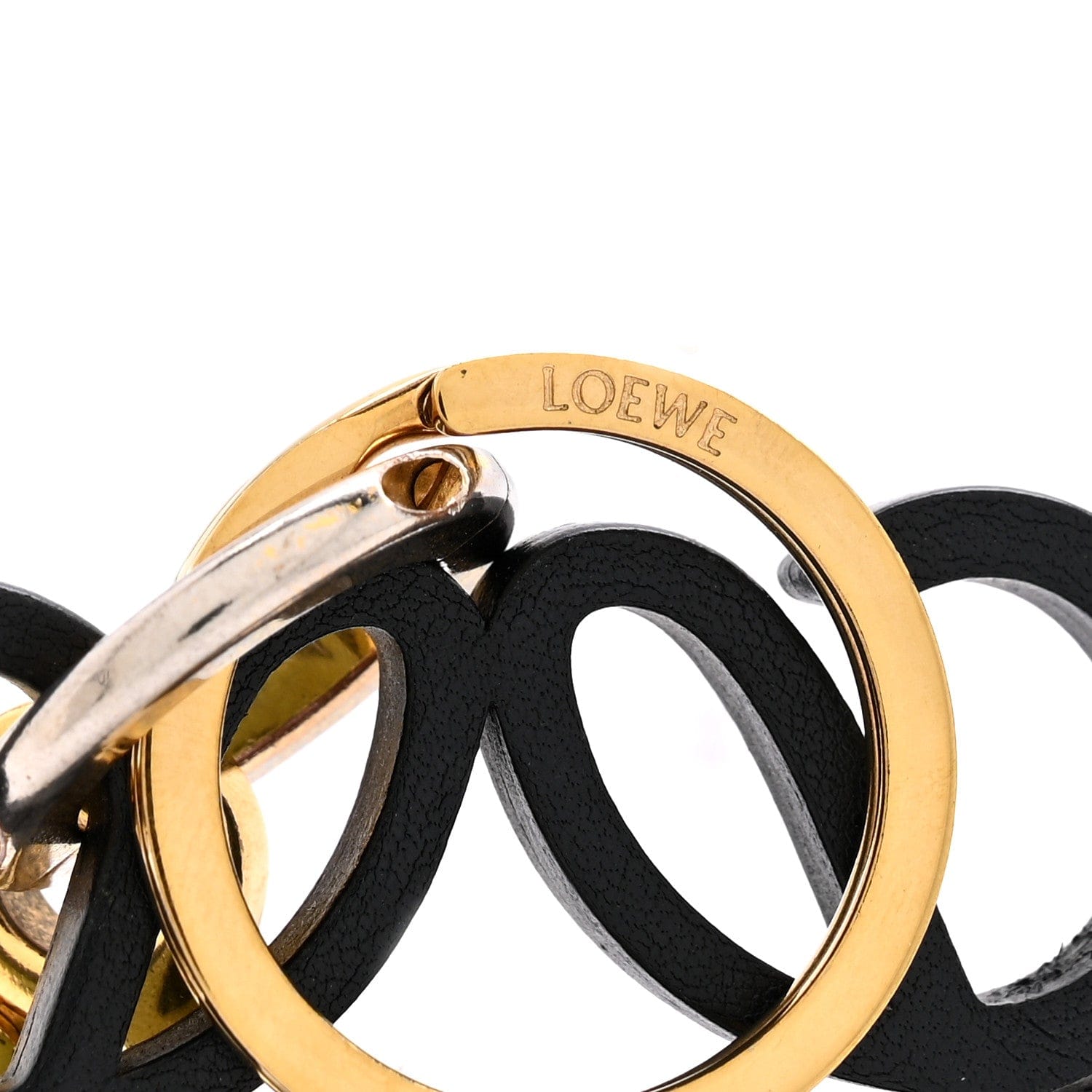 Loewe Calfskin Anagram Bag Charm Key Holder Rosemary