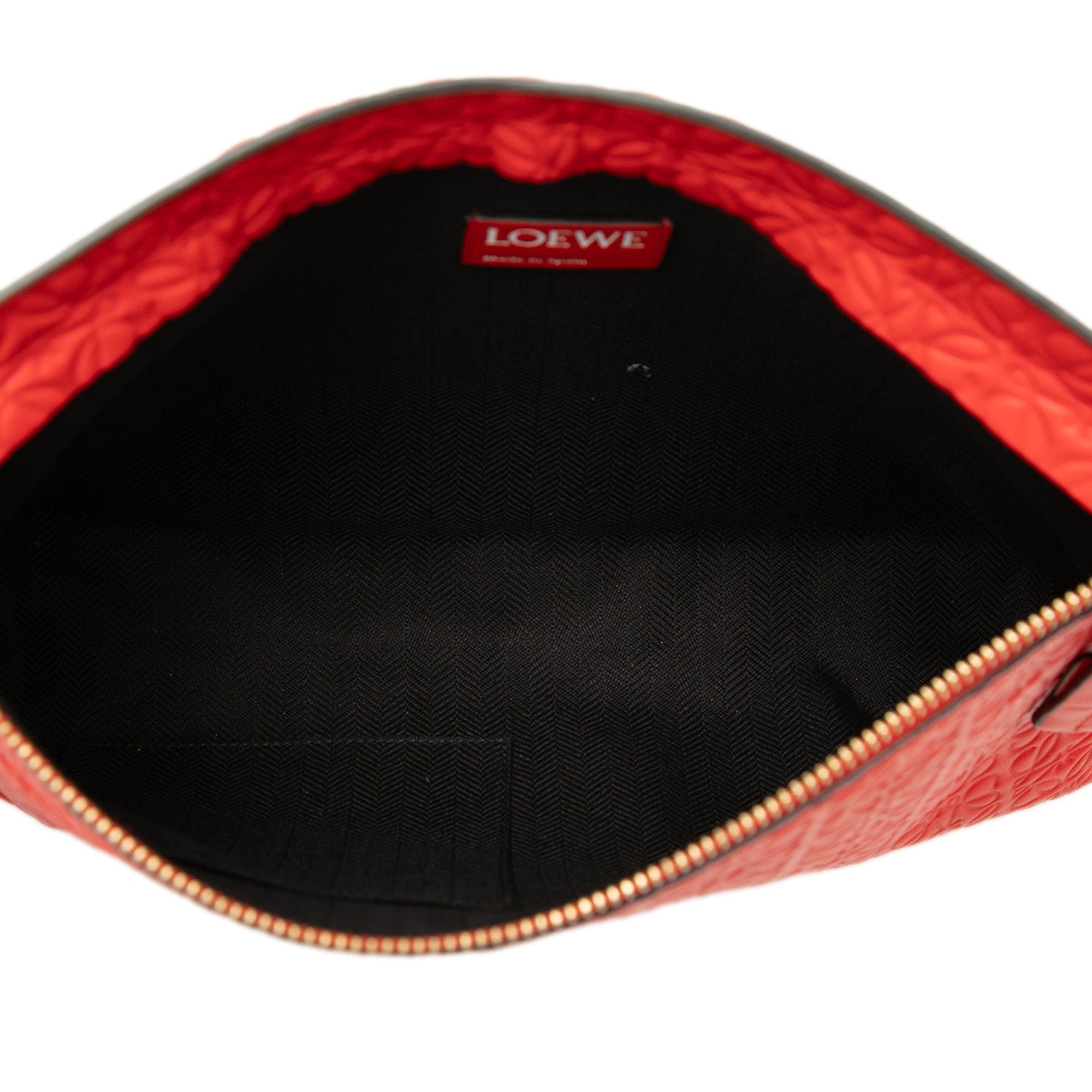 Loewe Embossed Calfskin Anagram Repeat T Pouch