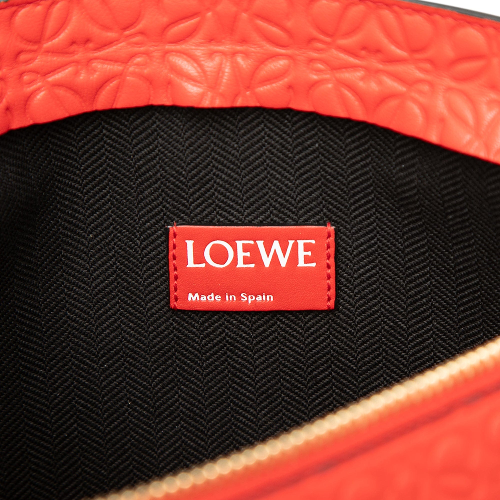 Loewe Embossed Calfskin Anagram Repeat T Pouch